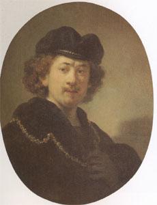 REMBRANDT Harmenszoon van Rijn Self Portrait with a Gold Chain (mk05) oil painting image
